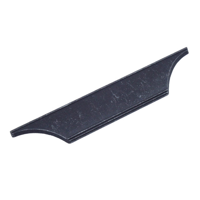 Century Cabinet Hardware Marquise - Zinc Die Cast Pull, 128mm cc in Matte Black Steel - cabinetknobsonline