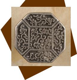 Anne At Home   1 1-4" Asian Octagonal Cabinet Knob - cabinetknobsonline