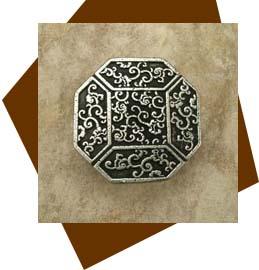 Anne  At Home Cabinet Hardware  2" Asian Octagonal Cabinet Knob - cabinetknobsonline