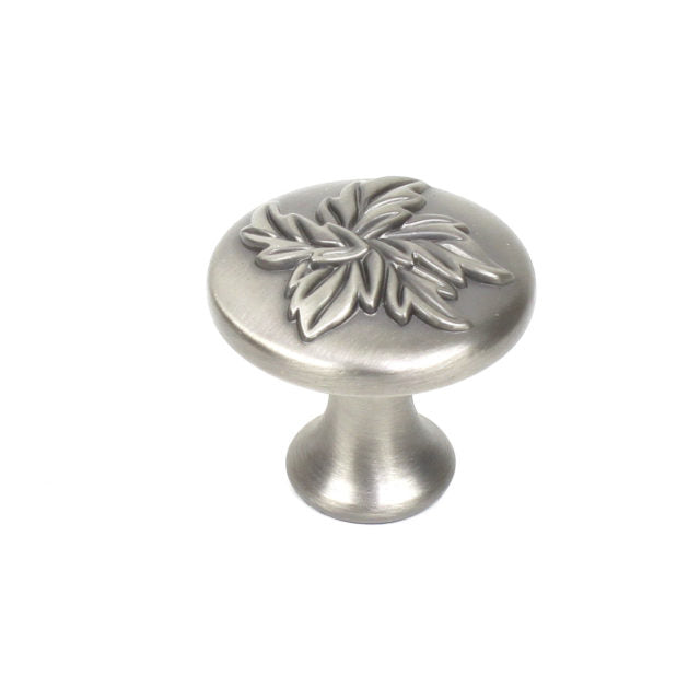 Century Cabinet Hardware Aspen - Zinc Die Cast Knob 1-3-16" dia Antique Pewter - cabinetknobsonline