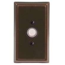Emtek Door Hardware Brass Door Bell with Plate and Button Rectangular Rosette - cabinetknobsonline