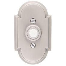 Emtek Door Hardware Brass Door Bell with Plate and Button  # 8 Rosette - cabinetknobsonline