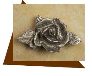 Anne At Home Single Rose Cabinet Knob - Small - cabinetknobsonline