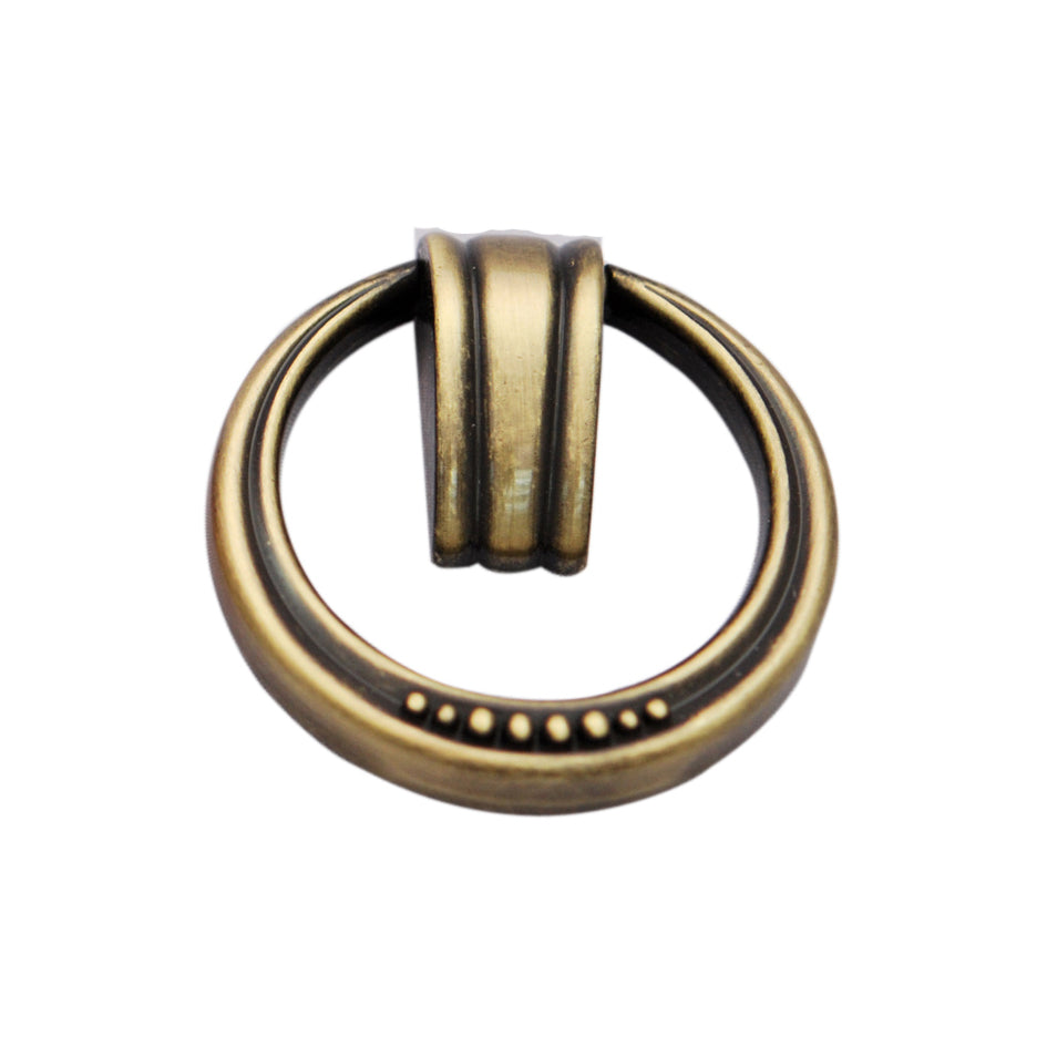Buck Snort Lodge Decorative Hardware Beaded Elegance Ring Cabinet Pull-p - cabinetknobsonline