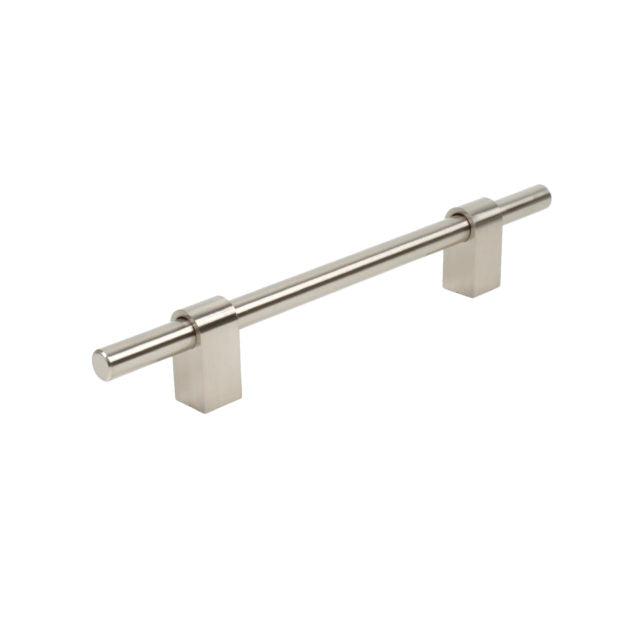 Century Cabinet Hardware Flute - Aluminum Pull, 128mm c.c., Satin Nickel - cabinetknobsonline