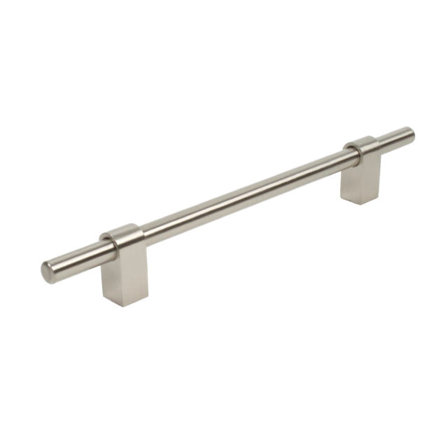 Century Cabinet Hardware Flute - Aluminum Pull, 160mm c.c., Satin Nickel - cabinetknobsonline