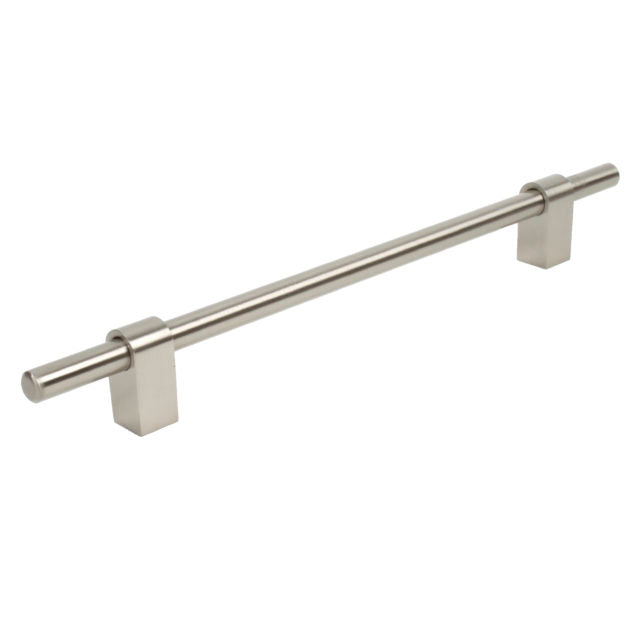 Century Cabinet Hardware Flute - Aluminum Pull, 192mm c.c., Satin Nickel - cabinetknobsonline