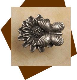 Anne At Home Butterfly On Flower Cabinet Knob - cabinetknobsonline