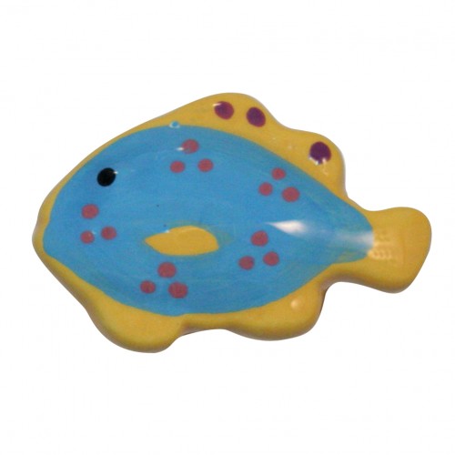 Nifty Nob Polka Dotted Tropical Fish Knob-Left Facing - cabinetknobsonline