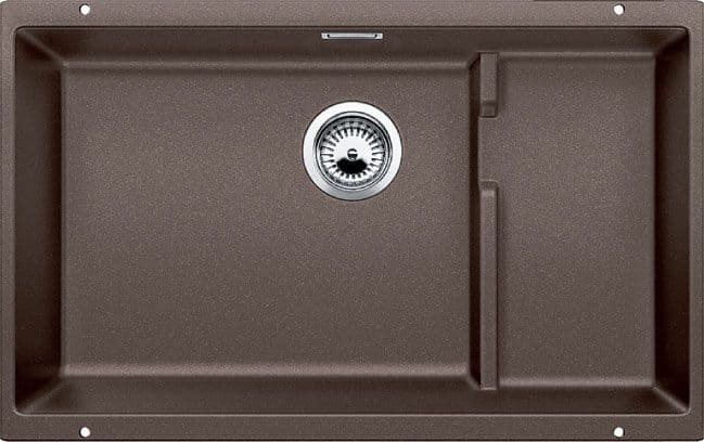 Blanco Precis Cascade Super Single Bowl Kitchen Sink - Cinder - cabinetknobsonline