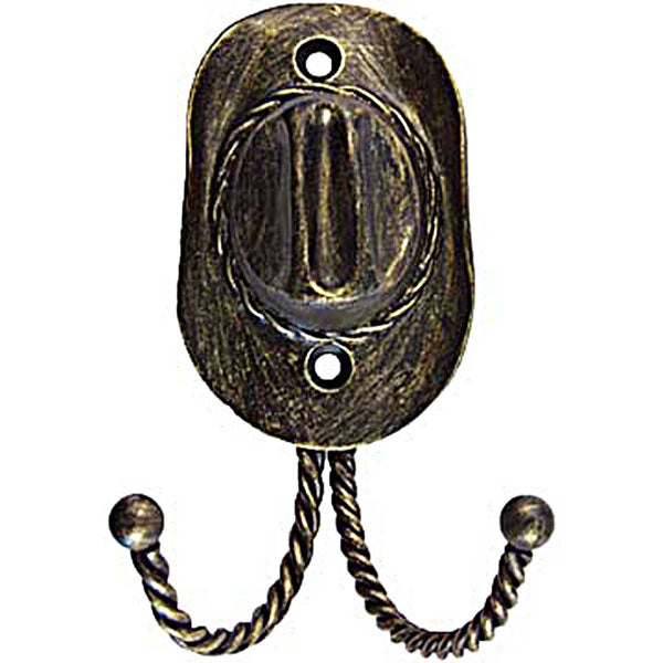 Sierra Lifestyles - Big Sky Cabinet Hardware Decorative Hook - Cowboy Hat - Bronzed Black - cabinetknobsonline