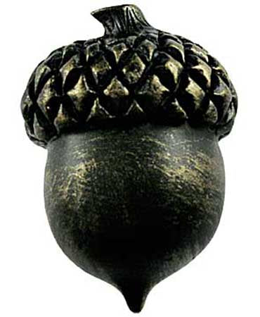 Sierra Lifestyles - Big Sky Cabinet Hardware Acorn Knob - Bronzed Black - cabinetknobsonline