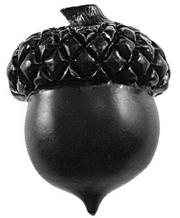 Sierra Lifestyles - Big Sky Cabinet Hardware Acorn Knob - Black - cabinetknobsonline