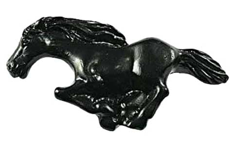 Sierra Lifestyles - Big Sky Cabinet Hardware Stallion Knob - Left Facing - Black - cabinetknobsonline