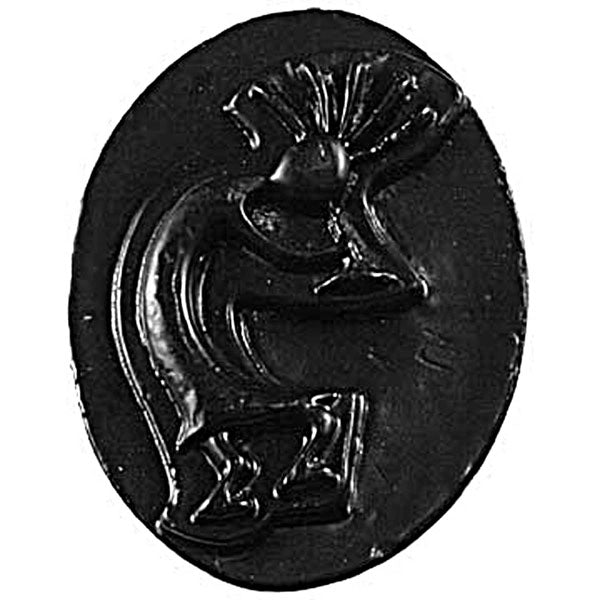 Sierra Lifestyles - Big Sky Cabinet Hardware Kokopelli Knob - Black - cabinetknobsonline
