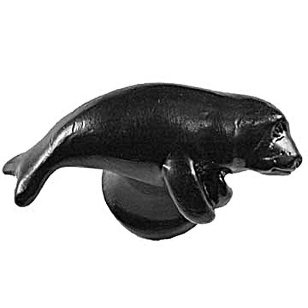 Sierra Lifestyles - Big Sky Cabinet Hardware Manatee Knob - Black - cabinetknobsonline