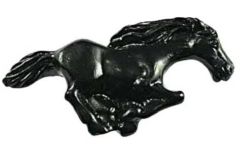 Sierra Lifestyles - Big Sky Cabinet Hardware Stallion Knob - Right Facing - Black - cabinetknobsonline