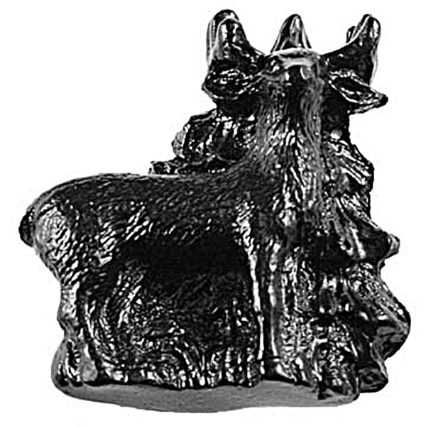 Sierra Lifestyles - Big Sky Cabinet Hardware Standing Deer Knob - Black - cabinetknobsonline