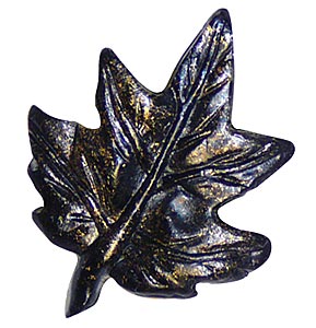 Sierra Lifestyles - Big Sky Cabinet Hardware Maple Leaf Knob - Bronzed Black - cabinetknobsonline