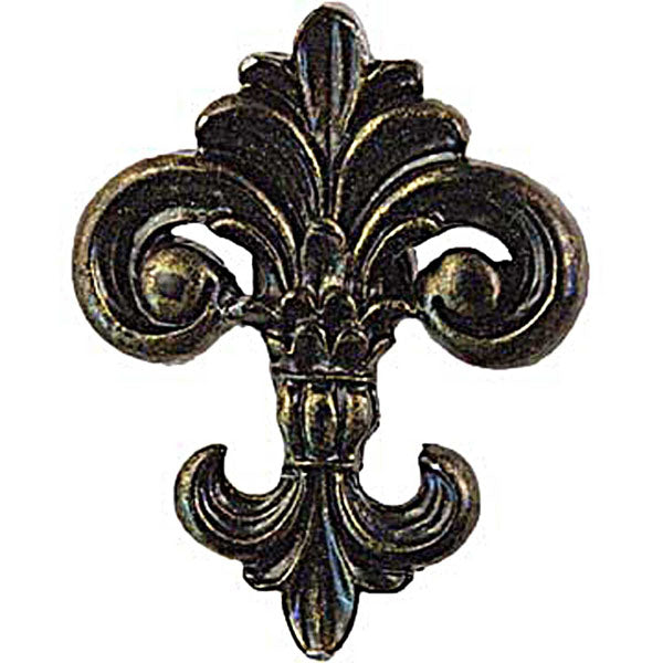 Sierra Lifestyles - Big Sky Cabinet Hardware Fleur De Lis Knob - Bronzed Black - cabinetknobsonline