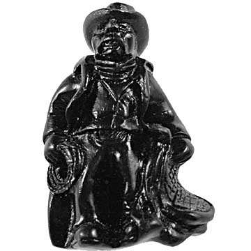 Sierra Lifestyles - Big Sky Cabinet Hardware Cowboy Knob - Black - cabinetknobsonline