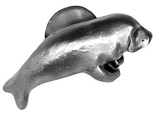 Sierra Lifestyles - Big Sky Cabinet Hardware Manatee Knob - Pewter - cabinetknobsonline