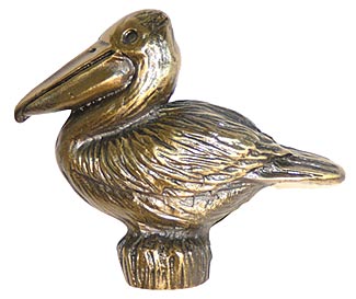 Sierra Lifestyles - Big Sky Cabinet Hardware Pelican Knob -Antique Brass - cabinetknobsonline