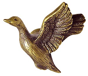 Sierra Lifestyles - Big Sky Cabinet Hardware Mallard Knob - Antique Brass - cabinetknobsonline