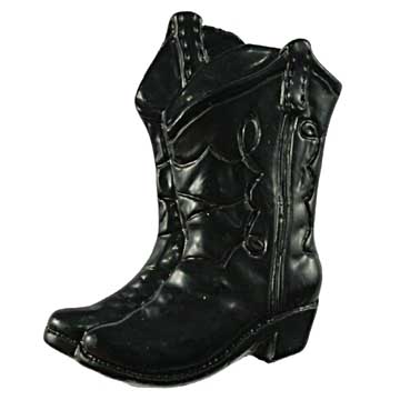 Sierra Lifestyles - Big Sky Cabinet Hardware Boots Knob - Black - cabinetknobsonline