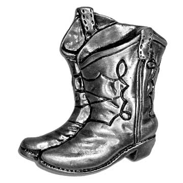 Sierra Lifestyles - Big Sky Cabinet Hardware Boots Knob - Pewter - cabinetknobsonline