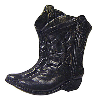 Sierra Lifestyles - Big Sky Cabinet Hardware Boots Knob - Bronzed Black - cabinetknobsonline
