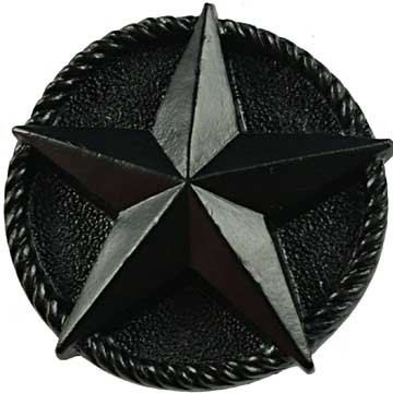 Sierra Lifestyles - Big Sky Cabinet Hardware Star Knob - Black - cabinetknobsonline