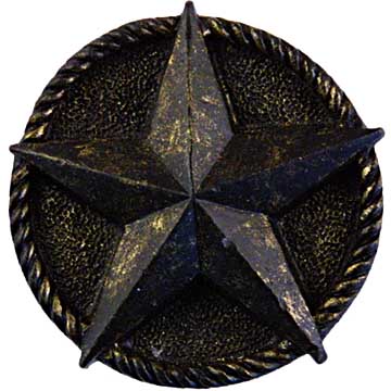 Sierra Lifestyles - Big Sky Cabinet Hardware Star Knob - Bronzed Black - cabinetknobsonline