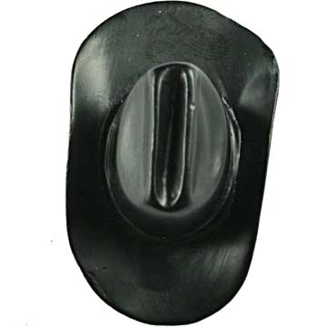 Sierra Lifestyles - Big Sky Cabinet Hardware Cowboy Hat Knob - Black - cabinetknobsonline