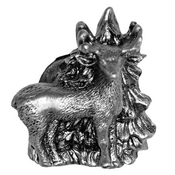 Sierra Lifestyles - Big Sky Cabinet Hardware Standing Deer Knob - Pewter - cabinetknobsonline