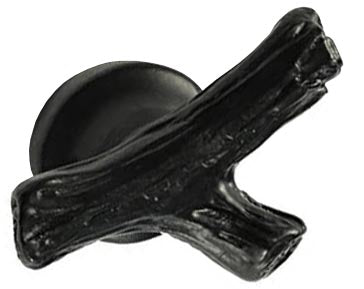 Sierra Lifestyles - Big Sky Cabinet Hardware Branch Knob - Black - cabinetknobsonline