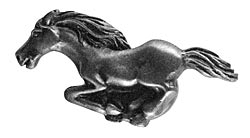 Sierra Lifestyles - Big Sky Cabinet Hardware Stallion Knob - Left Facing - Pewter - cabinetknobsonline