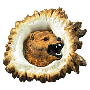 Sierra Lifestyles - Big Sky Cabinet Hardware Elk Burr Pull - Grizzly Bear - cabinetknobsonline