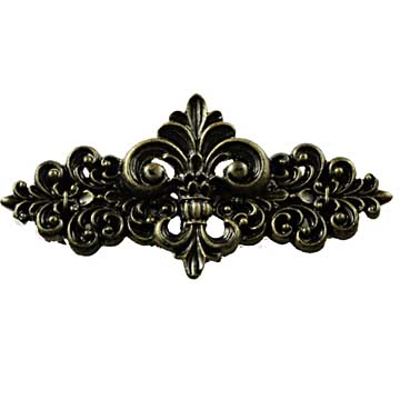 Sierra Lifestyles - Big Sky Cabinet Hardware Fleur De Lis Pull - Bronzed Black - cabinetknobsonline
