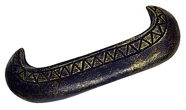 Sierra Lifestyles - Big Sky Cabinet Hardware Canoe Pull - Bronzed Black - cabinetknobsonline