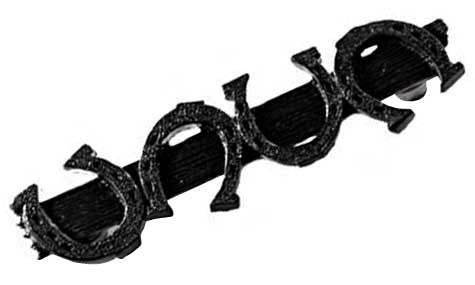 Sierra Lifestyles - Big Sky Cabinet Hardware Horse Shoe Pull - Black - cabinetknobsonline