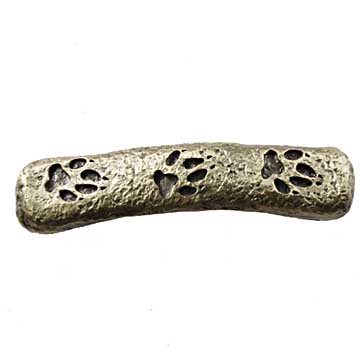 Sierra Lifestyles - Big Sky Cabinet Hardware Wolf Track Pull - Antique Brass - cabinetknobsonline