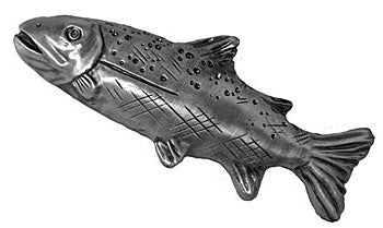Sierra Lifestyles - Big Sky Cabinet Hardware Trout - Left Facing - Pewter - cabinetknobsonline