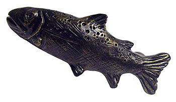 Sierra Lifestyles - Big Sky Cabinet Hardware Trout - Left Facing - Bronzed Black - cabinetknobsonline