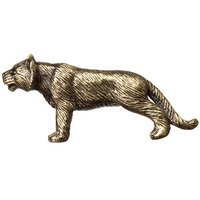 Big Sky Hardware-Animal Mountain Lion Cabinet Knob Antique Brass - cabinetknobsonline