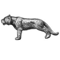 Big Sky Hardware-Animal Mountain Lion Cabinet Knob Pewter - cabinetknobsonline