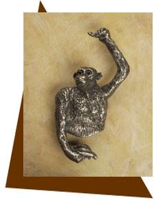 Anne At Home Chimp W-Bananas Cabinet Knob - cabinetknobsonline