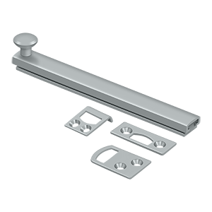 Deltana Architectural Hardware Bolts 6" Surface Bolt, Concealed Screw, HD each - cabinetknobsonline