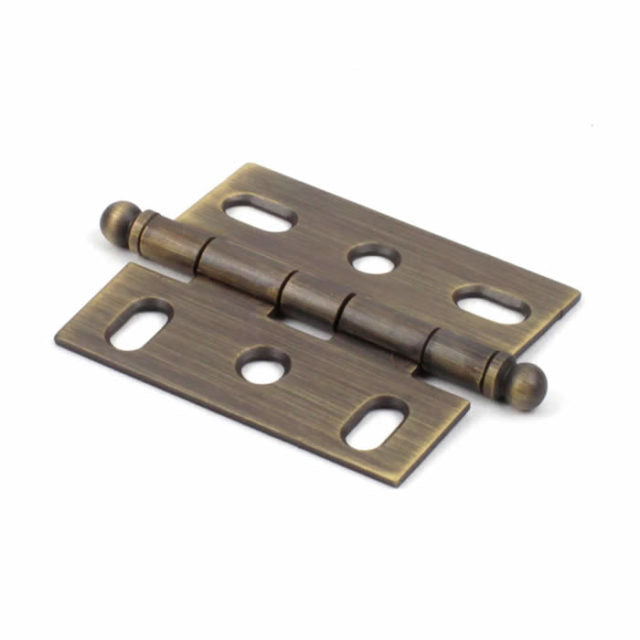 Century Cabinet Hardware Brass Hinge, Solid Brass, 1-3-4" x 2-1-2" Cabinet Hinge, Weathered Brass - cabinetknobsonline