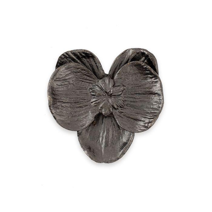 MICHAEL ARAM BLACK NICKEL PLATE SMALL ORCHID CABINET KNOB - cabinetknobsonline